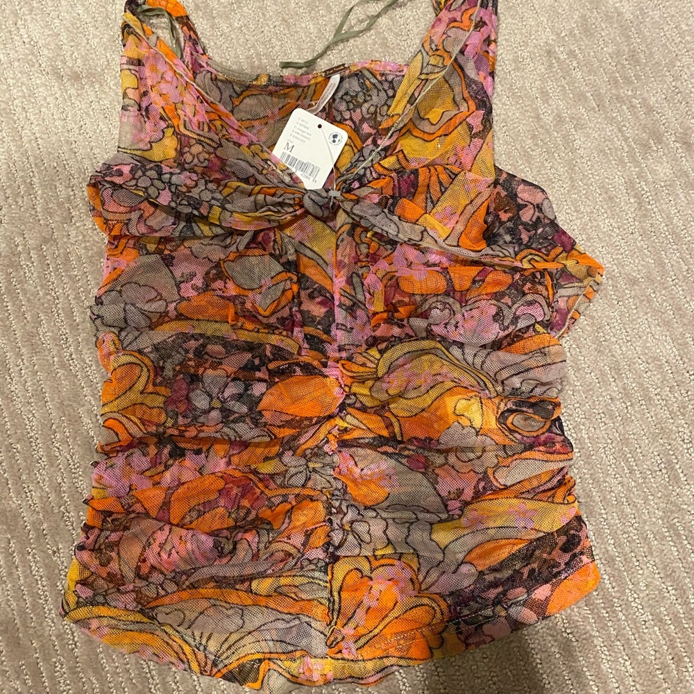 NWT Free People Mesh Tank Top Size Medium
